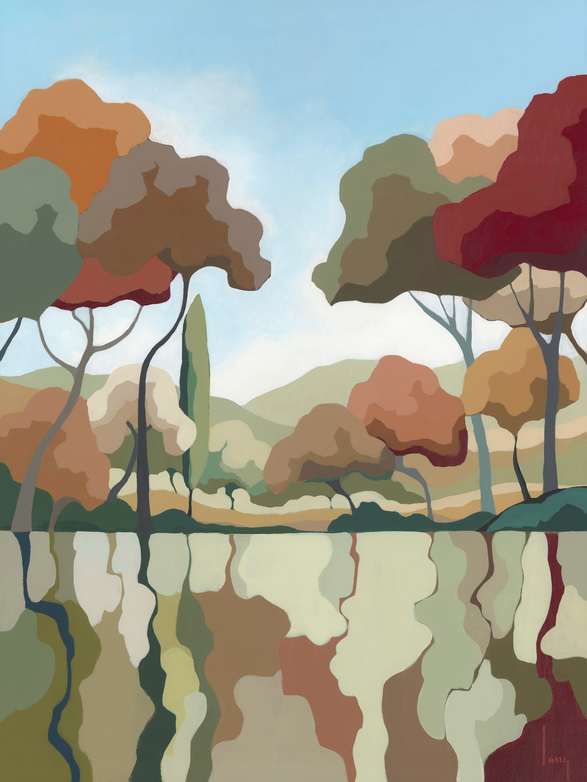 Autumn Oaks by Gregory Lang