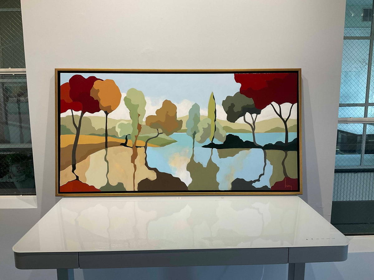California Oaks — framed view in gallery