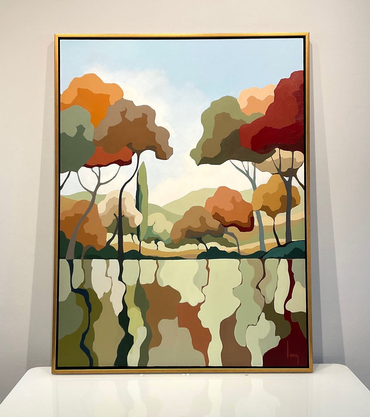 Autumn Oaks framed by Gregory Lang